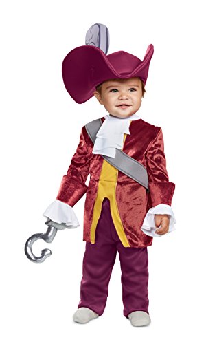 Disguise Baby Boys Captain Hook Classic Infant Costume, red, (12-18 mths)