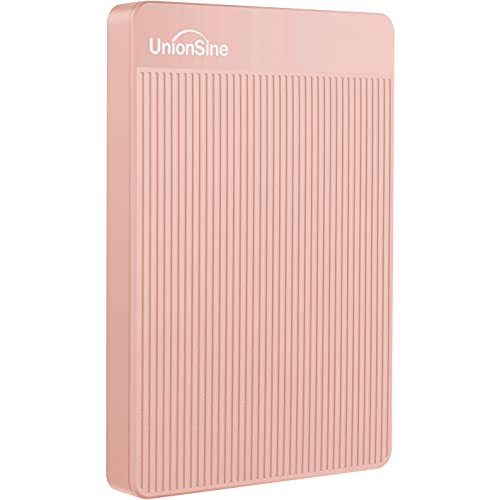 UnionSine 500GB Ultra Slim Portable External Hard Drive USB3.0 HDD Storage Compatible for PC, Desktop, Laptop,Mac, Xbox One, Xbox 360, PS4(Pink) HD-2510