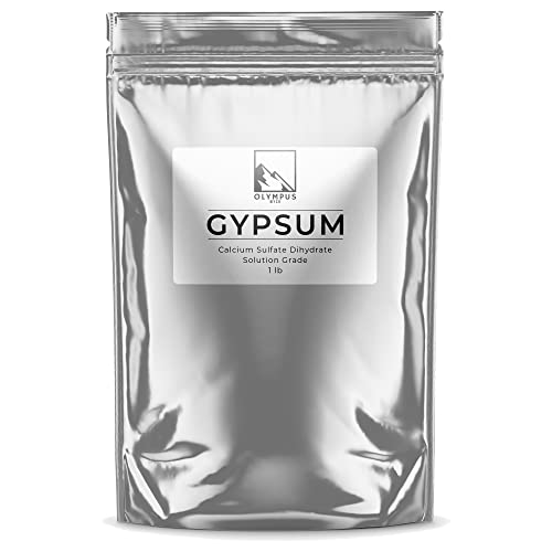 Gypsum Powder for Mushroom Substrate (1 lb), Lab Grade, Garden Soil Amendment (Calcium Sulfate Dihydrate), Packaged in HEPA Enclosure