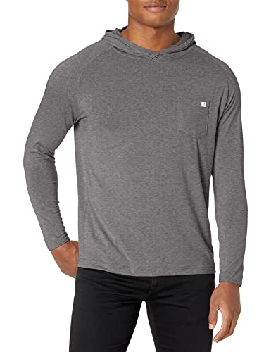 HUK Waypoint Hoodie | Performance Long-Sleeve Shirt +50 UPF, Volcanic Ash, X-Large