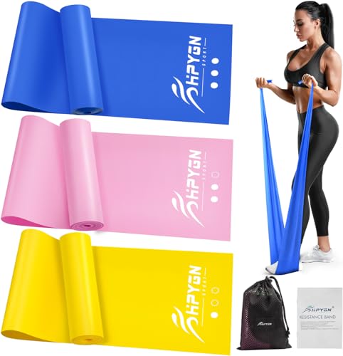 Exercise Resistance Bands, Physical Therapy Bands, Strength Training, Yoga, Pilates, Stretching, Non-Latex Elastic Band with Different Strengths,Workout Bands for Home
