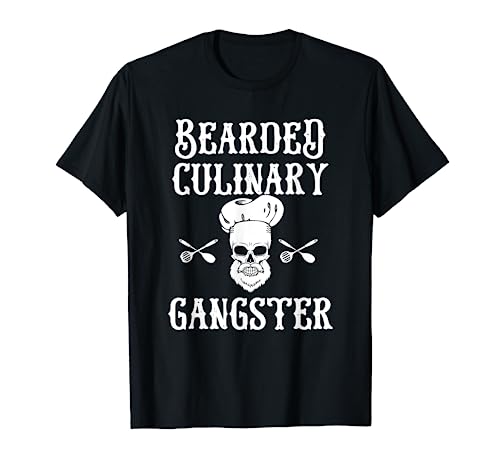 Bearded Culinary Gangster Vintage Cooking Guru T-Shirt