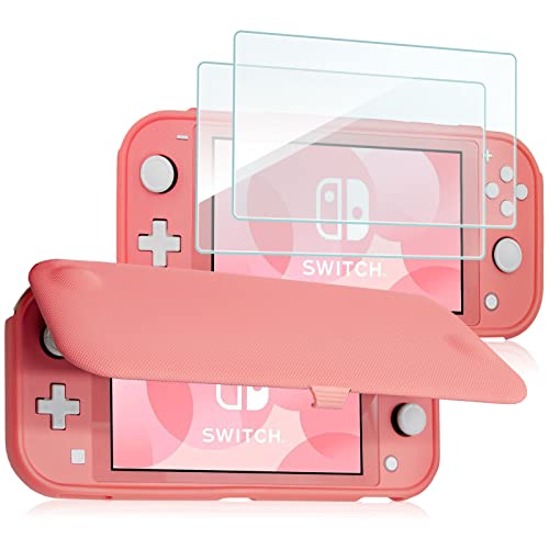 ProCase Slim Protective Case for Nintendo Switch Lite with Magnetically Detachable Front Cover, Coral