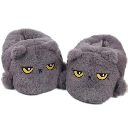 Caramella Bubble Cute Cat Animal Slipper for women Adult Fuzzy Warm House Slippers Novelty Fluffy Home Shoes Ladies Girls Winter Slippers Indoor Outdoor