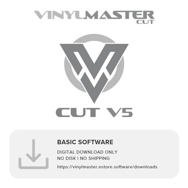 Basic Edition Graphic Design Print and Cut Software for PC VinylMaster CUT (No Disk)