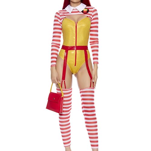 Forplay Women's Size Me Up Fast Food Costume, Multicolor, S/M