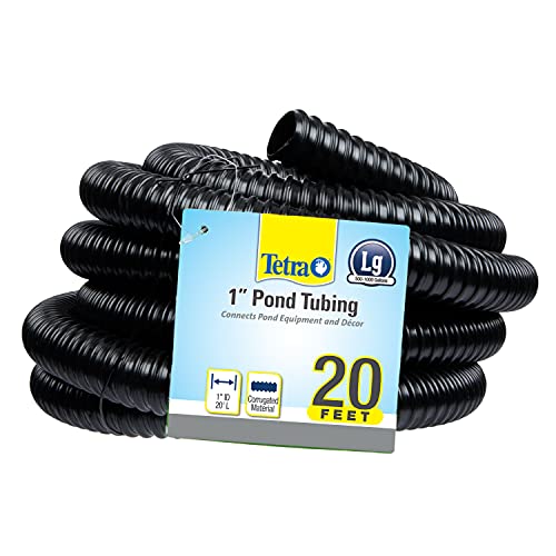 Tetra Pond Pond Tubing 1 Inch Inner Diameter, 20 Feet Long, Connects Pond Components, Black (19736)