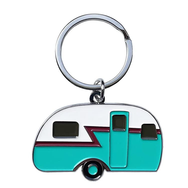 tenghong2021 Camper Keychain Happy RV Keyring Set Camping Gifts for Men Women Teenager Travel Trailers Vacation (Style A)