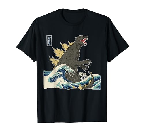 THE GREAT MONSTER OFF KANAGAWA #TeamGodzilla Wave Poster T-Shirt