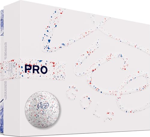 VICE Pro Drip Version Golf Balls (Red/Blue Drip)