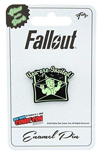 Fallout 'You Are Invited' Glow In The Dark Enamel Collector Pin
