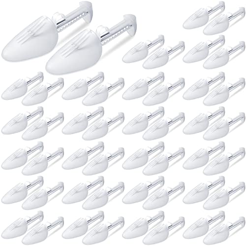 20 Pairs Plastic Shoe Tree Stretcher Bulk Practical Adjustable Boot Shaper Holder Shoe Shape Keeper Sneaker Support Shoe Form Insert for Men Women Shoe Organizer