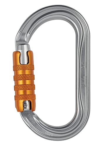 PETZL, Grey, Aluminum TRIACT-Lock Oval Carabiner