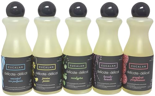 Eucalan Fine Fabric Wash Gift-Pack , 5 Pieces Per Pack , 3.3ounces each Bottle
