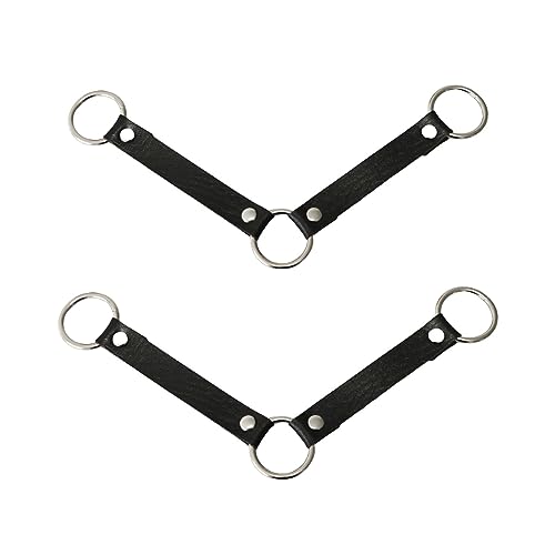 JILINWEI 2pcs Dog Kennel Fan Hanging Utility Straps for Ryobi P3320 Fan Holder,Waterproof Dog Crate Fan Strap with O-Rings to fit a Ruffland Kennel and Hold Your Ryobi P3320 Fan,Black