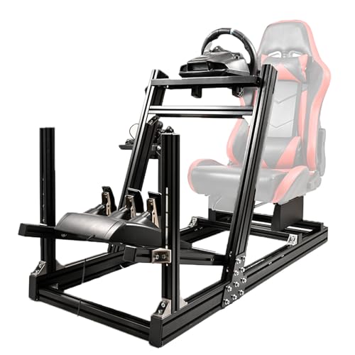 Marada Sim Racing Cockpit Tunable & Aluminum Fit for Logitech G920 G920 G29, Thrustmaster T80 T150,Race Frame,without Seat,Wheel & Pedals