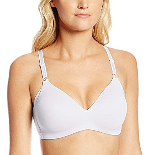 Warner's Women's No Side Effects Underarm-Smoothing Comfort Wireless Lightly Lined T-Shirt Bra 1056, White, 38B