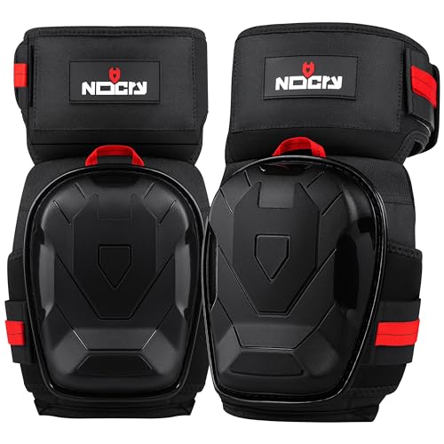 NoCry Professional Work Knee Pads for Men Construction with Ankle Support and Heavy Duty Anti-Slip Cap - Foam Cushion and Extra Thick Gel Knee Pads for Women and Men - Reinforced Thigh & Shin Straps