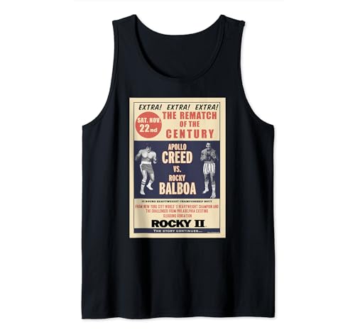 Rocky Creed Vs Balboa Rematch Of The Century Poster Tank Top