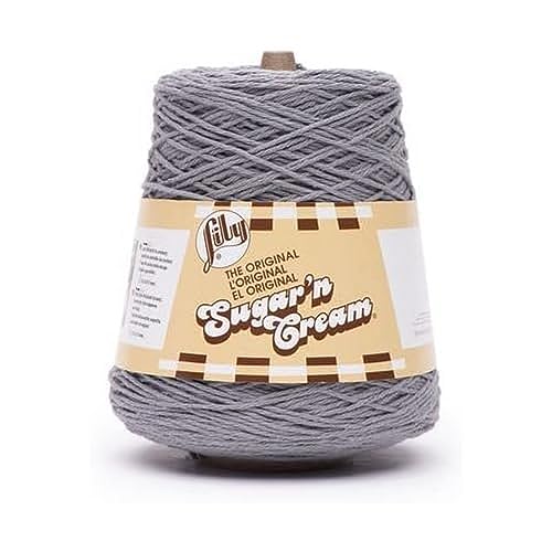 Lily Sugar'N Cream Cones Overcast Yarn - 1 Pack of 400g/14oz - Cotton - 4 Medium - Knitting/Crochet