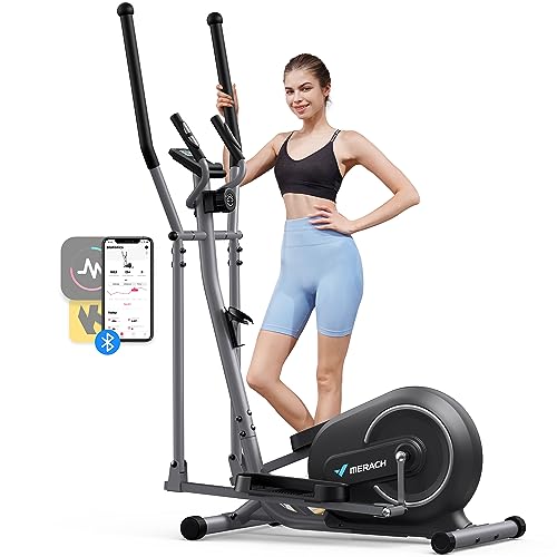 MERACH Elliptical Machine for Home, Elliptical Training Machines with MERACH App, Body Fitness Cross Trainer Elliptical Exercise Machine with 16-Level Magnetic Resistance Ultra-Quiet Magnetic System
