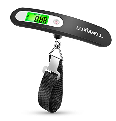 Digital Luggage Scale Gift for Traveler Suitcase Handheld Weight Scale 110lbs Black