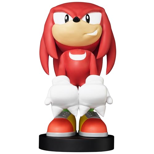 Exquisite Gaming: SEGA: Knuckles - Original Mobile Phone & Gaming Controller Holder, Device Stand, Cable Guys, Sonic The Hedgehog Licensed Figure