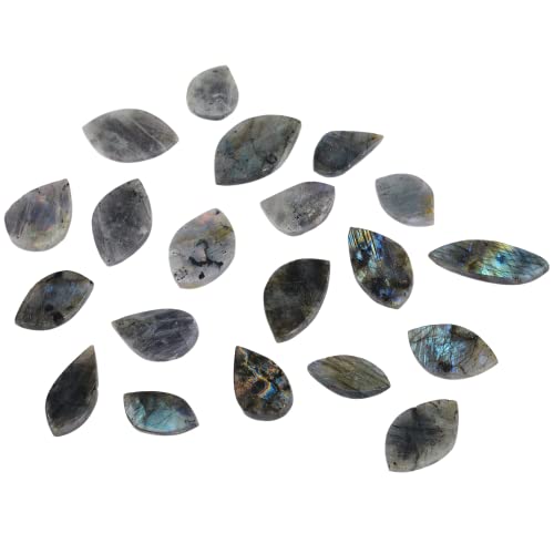 JIC Gem 20 Pcs Labradorite Crystal Freeform Cab Pendant Jewelry from Madagascar,Healing Palm labradorite Stone