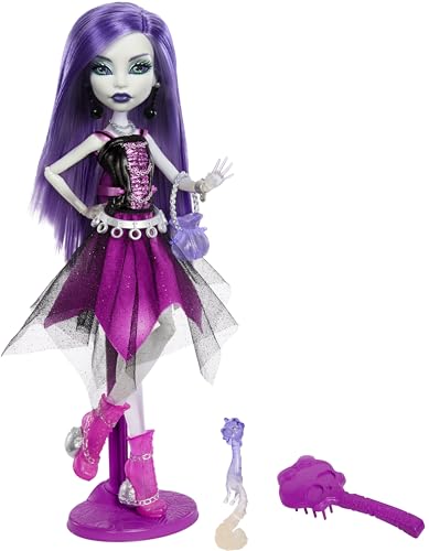 Monster High Booriginal Creeproduction Doll, Spectra Vondergeist Collectible Reproduction with Doll Stand, Diary, and Pet Ferret Rhuen
