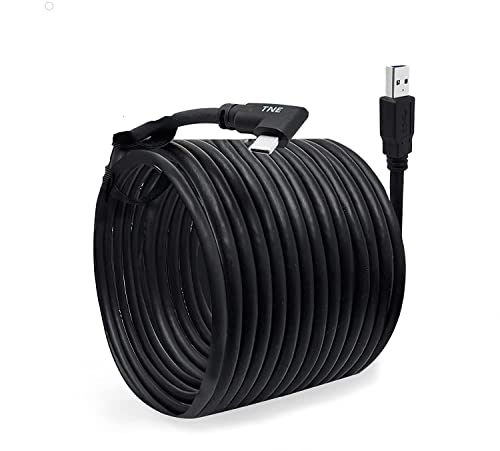 TNE Link Cable for Meta Quest Pro/Oculus Quest 2 16ft (5M) Cable for PC Gaming and Charging | High Speed Data Transfer & Fast Charger Cord Angled Type C USB3.2 Gen1 to USB Type A Power Cable (16ft/5m)