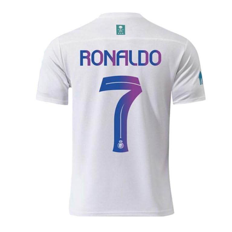 Ronaldo 7# Third Soccer Jersey 2023/24 (Small) White