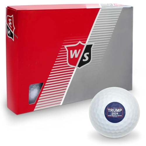 Trump 2024 Wilson Golf Balls 12 Pack, Regulation Size Full Color Premium Golf Balls