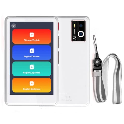Language Translator Device No WiFi Needed, 2024 Two-Way AI Voice Translator for All Languages and Accents, 139+ Language Online Translation, 4' HD Offline/Photo Translation for Travel
