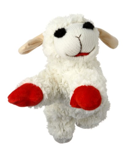 Multipet Plush Dog Toy, Lambchop, 10' Regular, White, Large