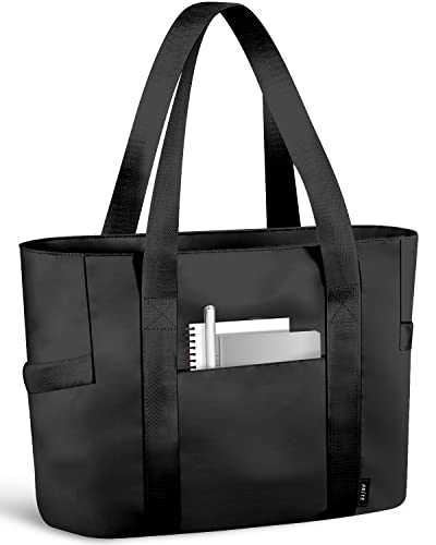 Prite Tote Bag for Women Weekender Bag with Laptop Compartment for Work Nurse Travel Gym(Black)