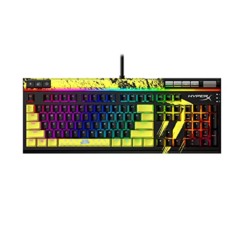 HyperX Alloy Elite 2 – Mechanical Gaming Keyboard – TimTheTatMan Edition – Software-Controlled Light & Macro Customization, ABS Pudding Keycaps, Media Controls, RGB Backlit - HyperX Linear Red Switch