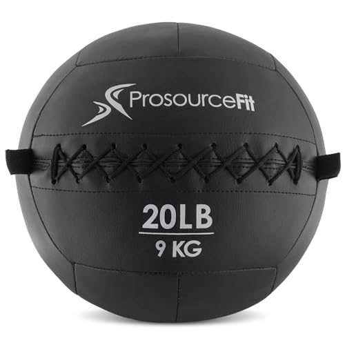 ProsourceFit Soft Medicine Balls, Wall Balls and Full Body Dynamic Exercises, Color-Coded Weights: 6, 10, 14, 20 lb.