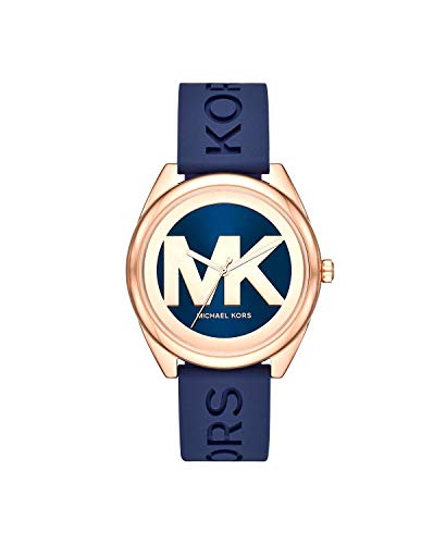 Michael Kors Women's Janelle Three-Hand Rose Gold-Tone Stainless Steel Watch MK7140