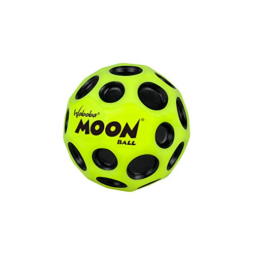 Waboba Moon Ball - Super High Bouncing Ball - Neon Coloured Indoor and Outdoor Ball Ages - Make Pop Sounds - Easy to Grip, Yellow - (65 mm