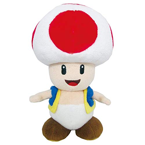 Little Buddy Super Mario All Star Collection 1417 Toad Stuffed Plush, Multicolored,7.5'