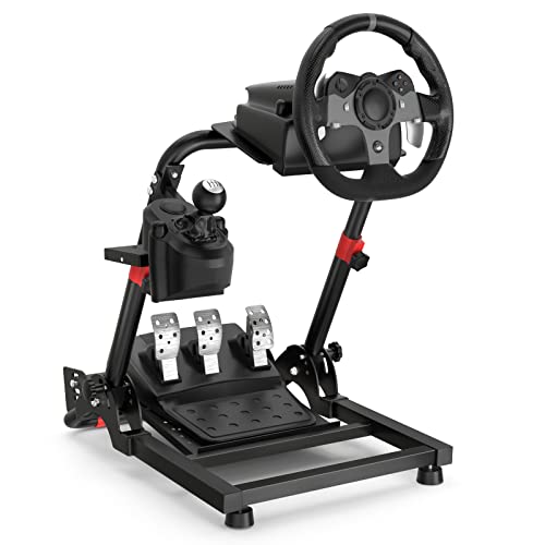 DIWANGUS Racing Steering Wheel Stand Simulator Racing Stand Tilt-Adjustable Steering Wheel Stand for Logitech G25/G27/G29/G920,Thrustmaster T300Rs/ T300Gt/T150Rs Supporting TX Xbox PS4 PS5 PC