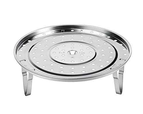 Steamer Rack Premium 304 Stainless Steel Steaming Rack Steam Tray with Removable Legs for Steamer Cookware Instant Pressure Cooker Multi-functional Steamer Basket (8.7 Inch)