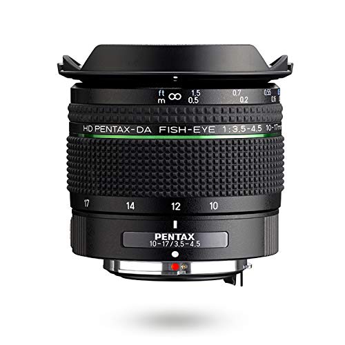 Pentax HD-DA Fish-Eye 10-17mm F3.5-4.5 ED Ultra Wide Angle Zoom Lens Compact & Lightweight Diagonal fisheye Lens for K-1 II,K-70, KP & PENTAX DSLR Cameras, Black, 23130
