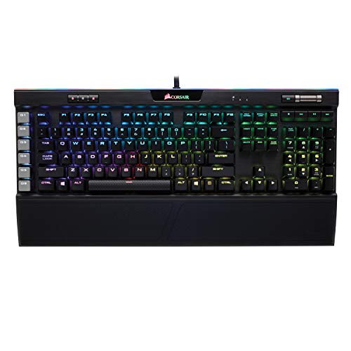 Corsair K95 RGB Platinum Mechanical Gaming Keyboard - 6x Programmable Macro Keys - USB Passthrough & Media Controls - Tactile & Quiet - Cherry MX Brown – RGB LED Backlit