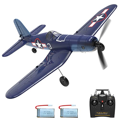 VOLANTEXRC RC Plane for Beginners, 4CH WWII RC Airplane F4U Corsair with Aileron, 2.4Ghz Remote Control Plane with Xpilot Self Righting&One Key Aerobatic&Upgraded Canopy (761-8V2 RTF)