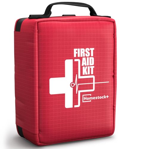 [New Upgrade] Professional First Aid Kit, Trauma First Aid Kit with Labelled Compartments Molle System for Car, Hiking, Backpacking, Camping, Traveling, and Cycling