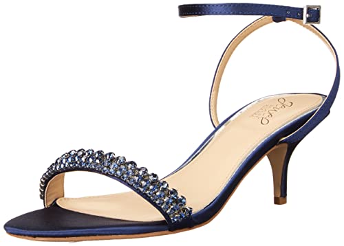 Jewel Badgley Mischka Women's Loren Heeled Sandal, Navy, 8