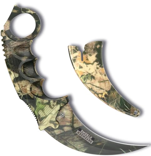 Karambit Knife - Karambit Fixed Blade Knife - Karambit Knives - CSGO Raptor Claw Knives with Plastic Handle - Best Combat Carambit for Hunting Camping Hiking EDC for Men Women Comes with Sheath 16853