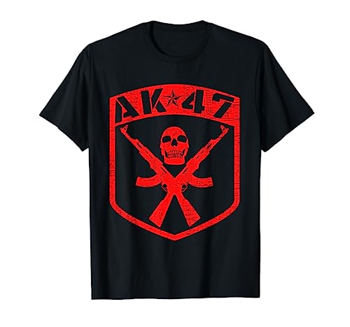 Kalashnikov Skull AK-47 Assault Rifle Gun T-Shirt