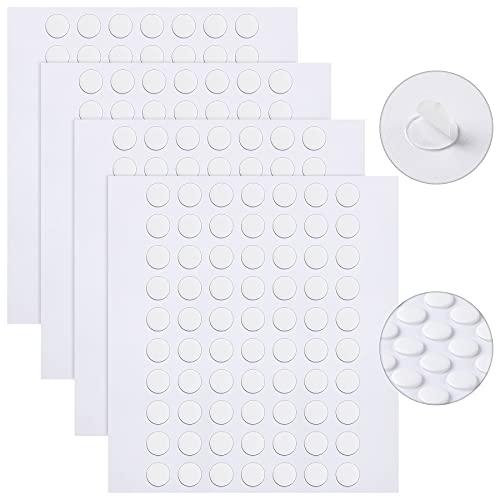 JANYUN 280 Pcs Double Sided Sticky Dot Stickers Removable Round Putty Clear Sticky Tack No Trace Sticky Putty Waterproof Small Stickers for Festival Decoration (6mm, 280)